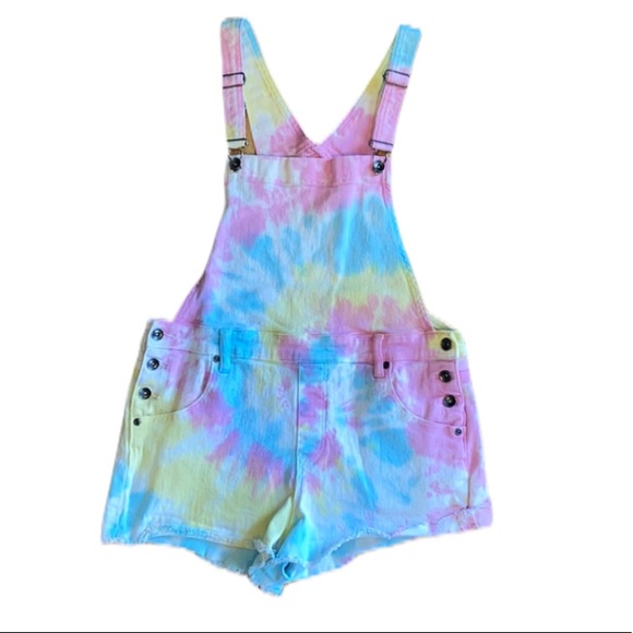 Blackheart Pants - Blackheart, Tie-Dye overalls ( shortalls )